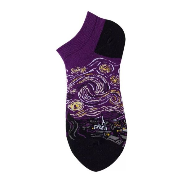 Носки короткие INF «фиолетовая ночь», цветные