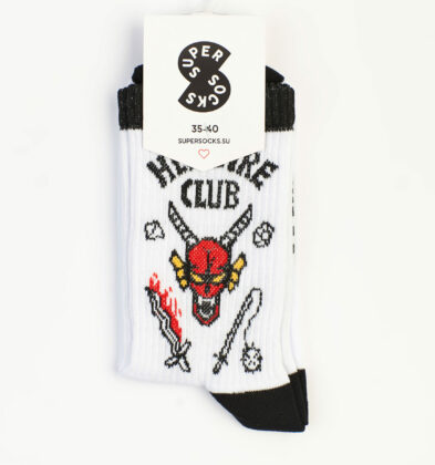 Носки SUPER SOCKS «Hellfire Club», белый