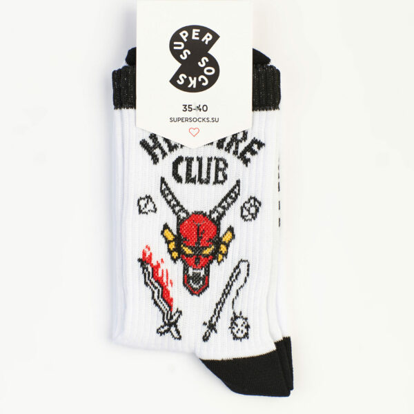 Носки SUPER SOCKS «Hellfire Club», белый