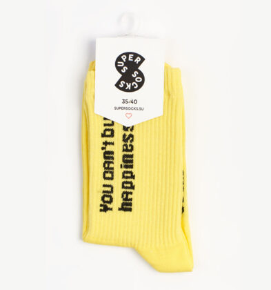 Носки SUPER SOCKS «Happiness», желтый