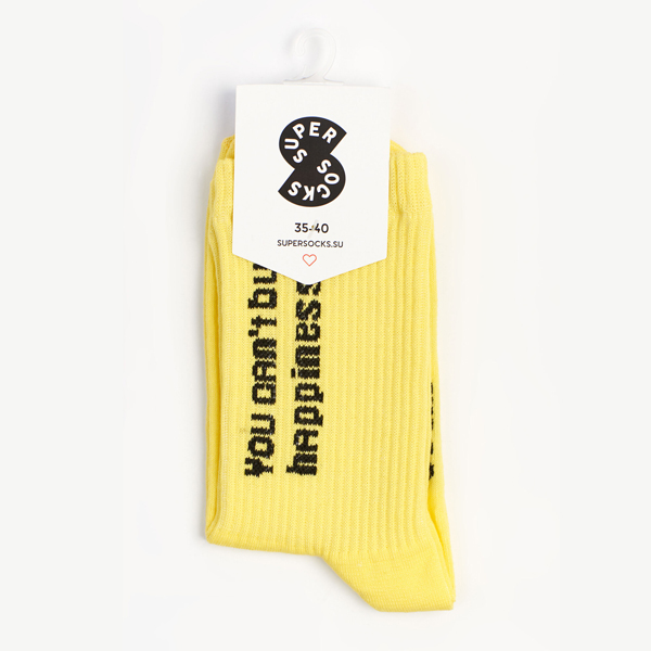 Носки SUPER SOCKS «Happiness», желтый