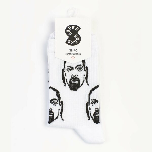 Носки SUPER SOCKS «Snoop Dogg» паттерн, белый