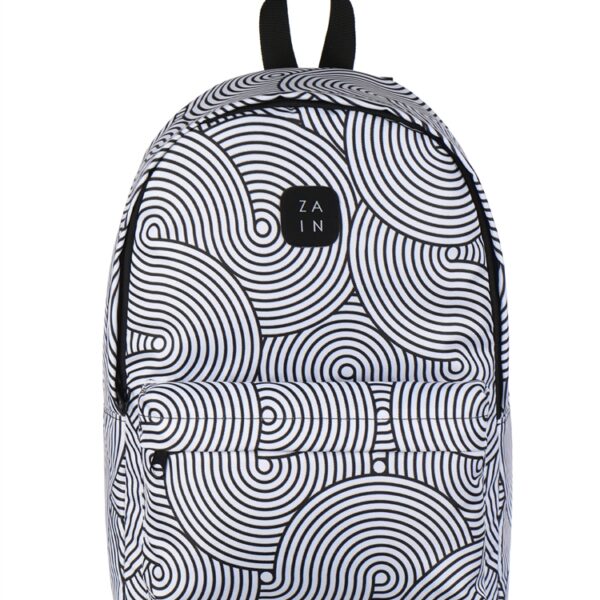 Рюкзак ZAIN «Basic 791», волны, чёрно-белый